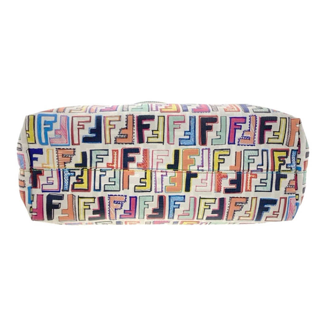 FENDI トートバッグ 8BH185 ズッカ マルチカラー ホワイト