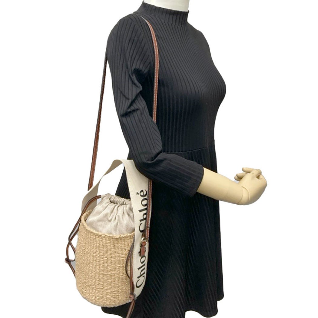 Chloe ミフココラボ Woodyスモールバスケット CHC22SS381G55101
