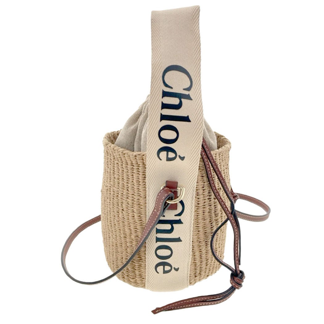 Chloe ミフココラボ Woodyスモールバスケット CHC22SS381G55101