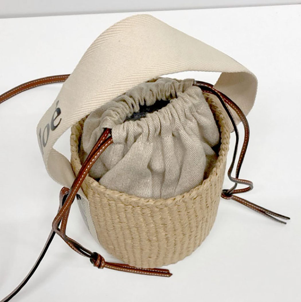 Chloe ミフココラボ Woodyスモールバスケット CHC22SS381G55101