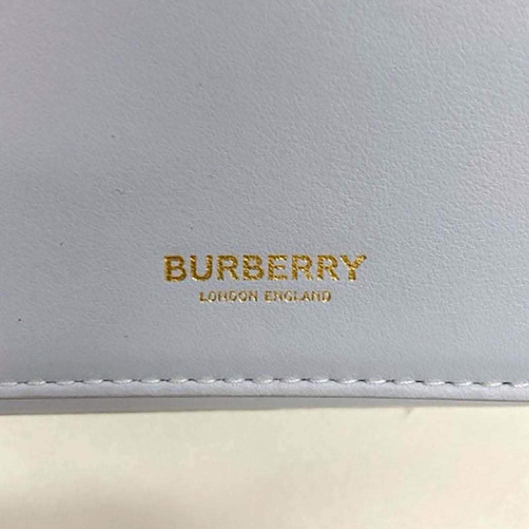 BURBERRY ミニポケットバッグ 8042991 レザー ペールブルー 2WAY
