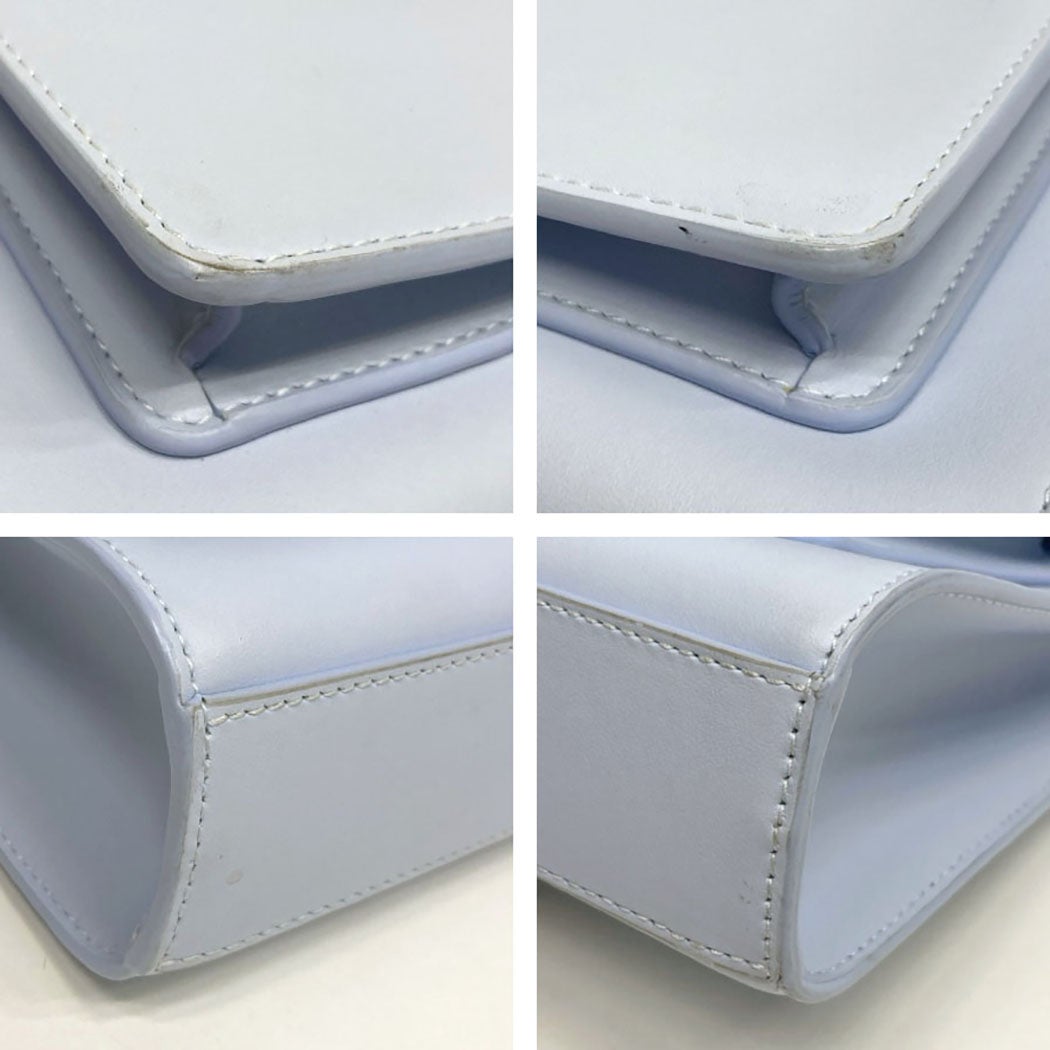 バーバリーのバック BURBERRY ミニポケットバッグ 8042991 レザー ペールブルー 2WAY