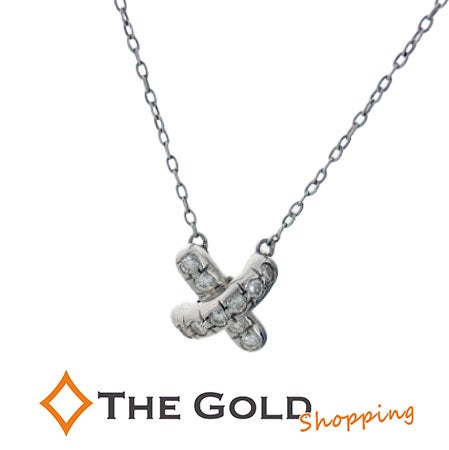ティファニー クロスステッチ ネックレス pt950 Tiffany&Co. クロスステッチネックレス PT950 ダイヤモンド プラチナ