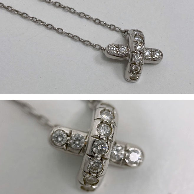 Tiffany&Co. クロスステッチネックレス PT950 ダイヤモンド プラチナ