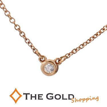 Tiffany&Co. バイザヤードネックレス 750 PG ダイヤモンド ピンク