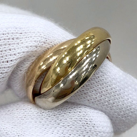 Cartier トリニティリングMM クラシック #50 10号 750 WG YG PG 3