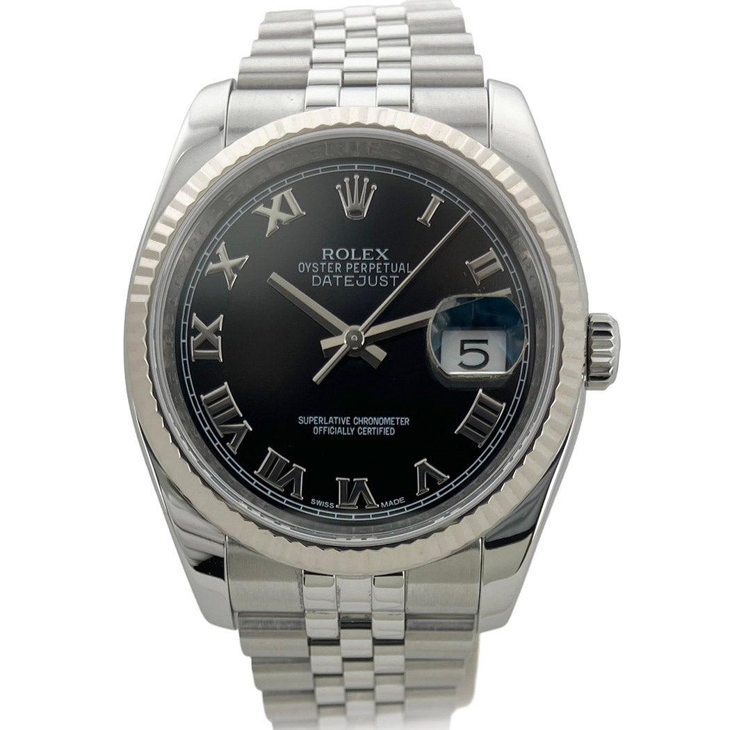0*1様 ロレックス116234純正品　外し駒　2駒セット売り WG/SS ROLEX デイトジャスト 116234 仕上げ済 36mm ローマン SS WG コンビ