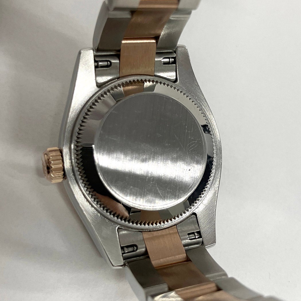ROLEX デイトジャスト レディ 179161 OH済 26mm ローマン グレー文字盤