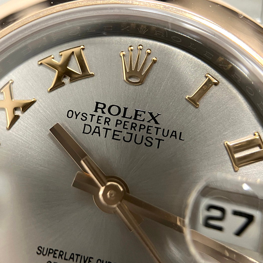 ROLEX デイトジャスト レディ 179161 OH済 26mm ローマン グレー文字盤