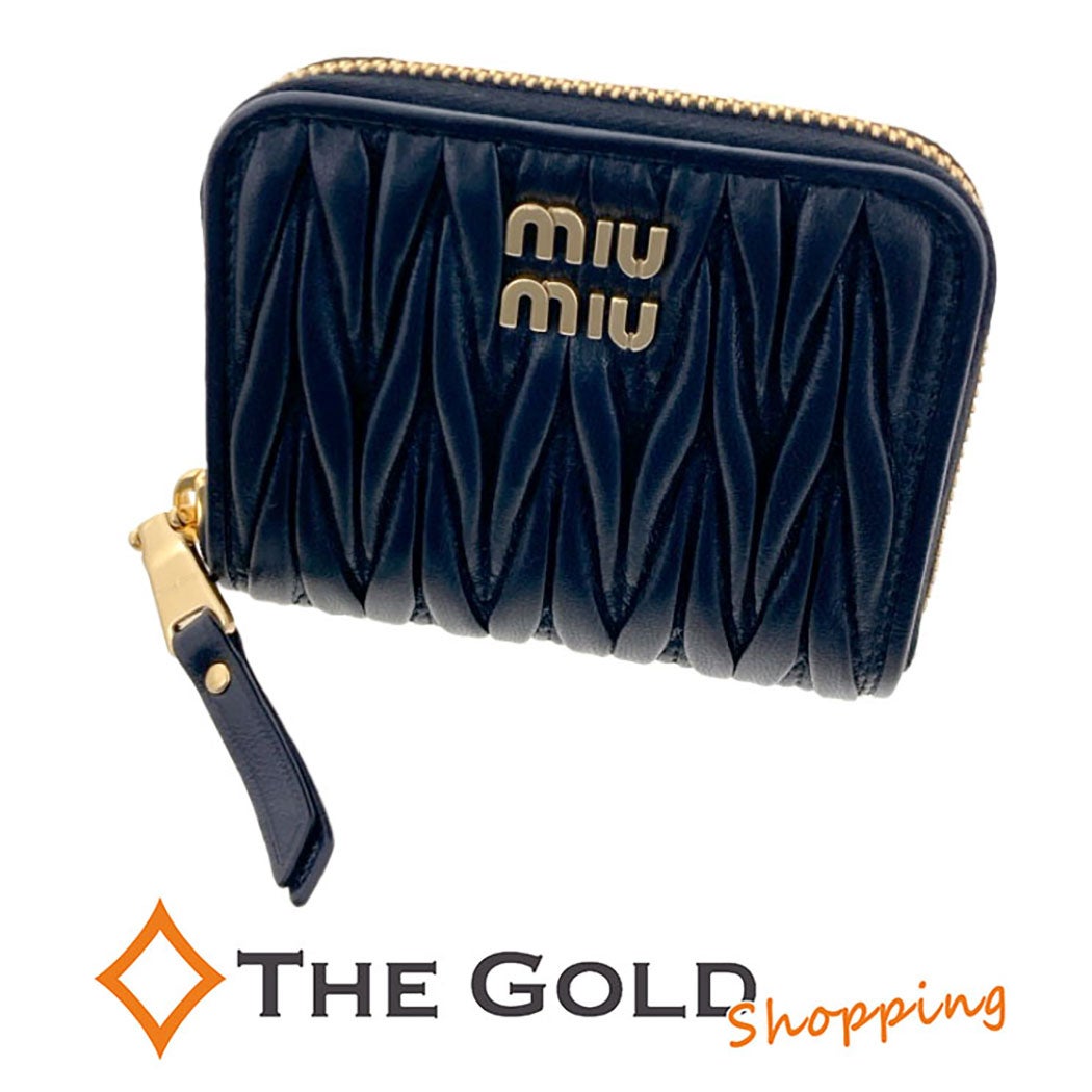 miumiu ミュウミュウ マテラッセ レザー ラウンドファスナー 長財布