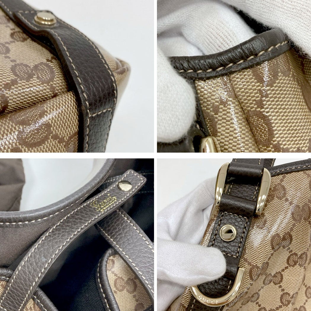 GUCCI トートバッグ 293578 GGクリスタル PVC ビニール ブラウン