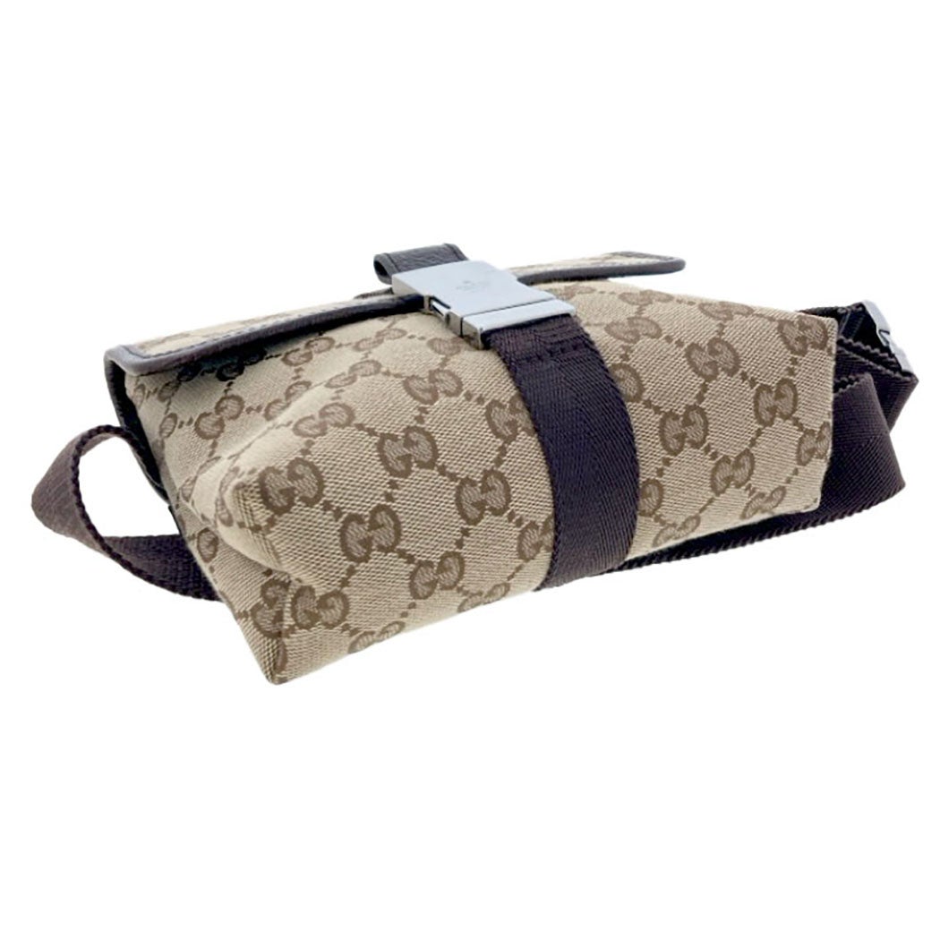 GUCCI ウエストバッグ 131236 GGキャンバス ブラウン ミニ ウエスト