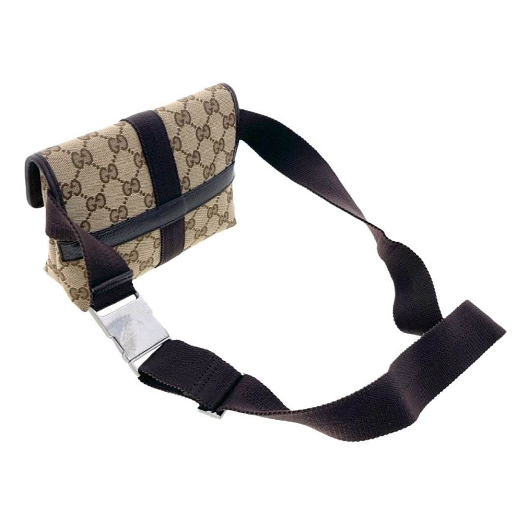 GUCCI ウエストバッグ 131236 GGキャンバス ブラウン ミニ ウエスト