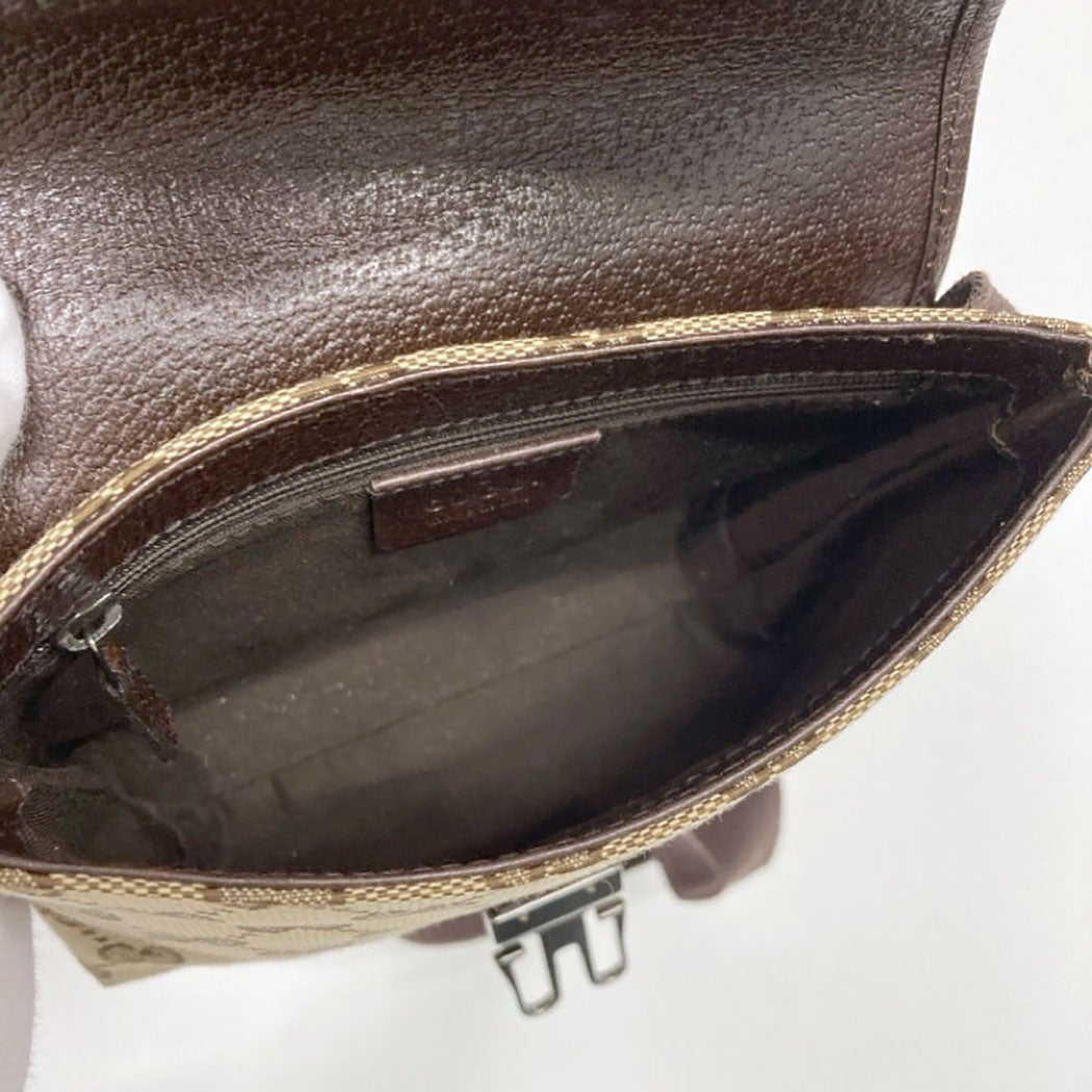 GUCCI ウエストバッグ 131236 GGキャンバス ブラウン ミニ ウエスト
