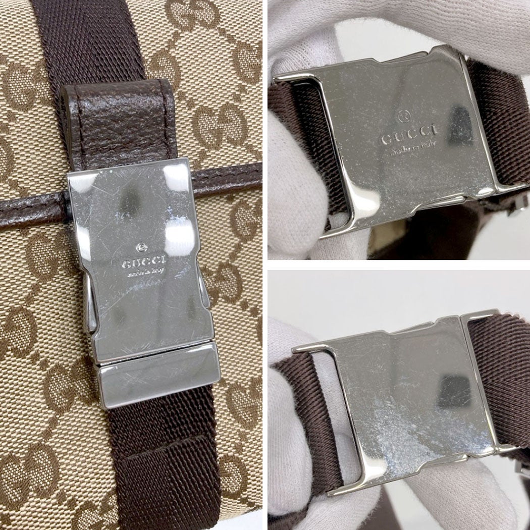 GUCCI ウエストバッグ 131236 GGキャンバス ブラウン ミニ ウエスト