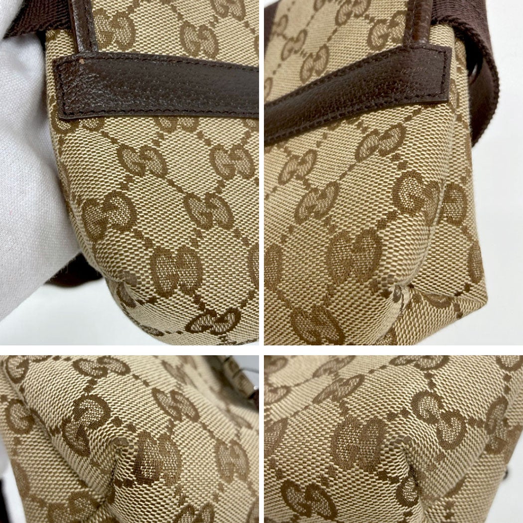 GUCCI ウエストバッグ 131236 GGキャンバス ブラウン ミニ ウエスト