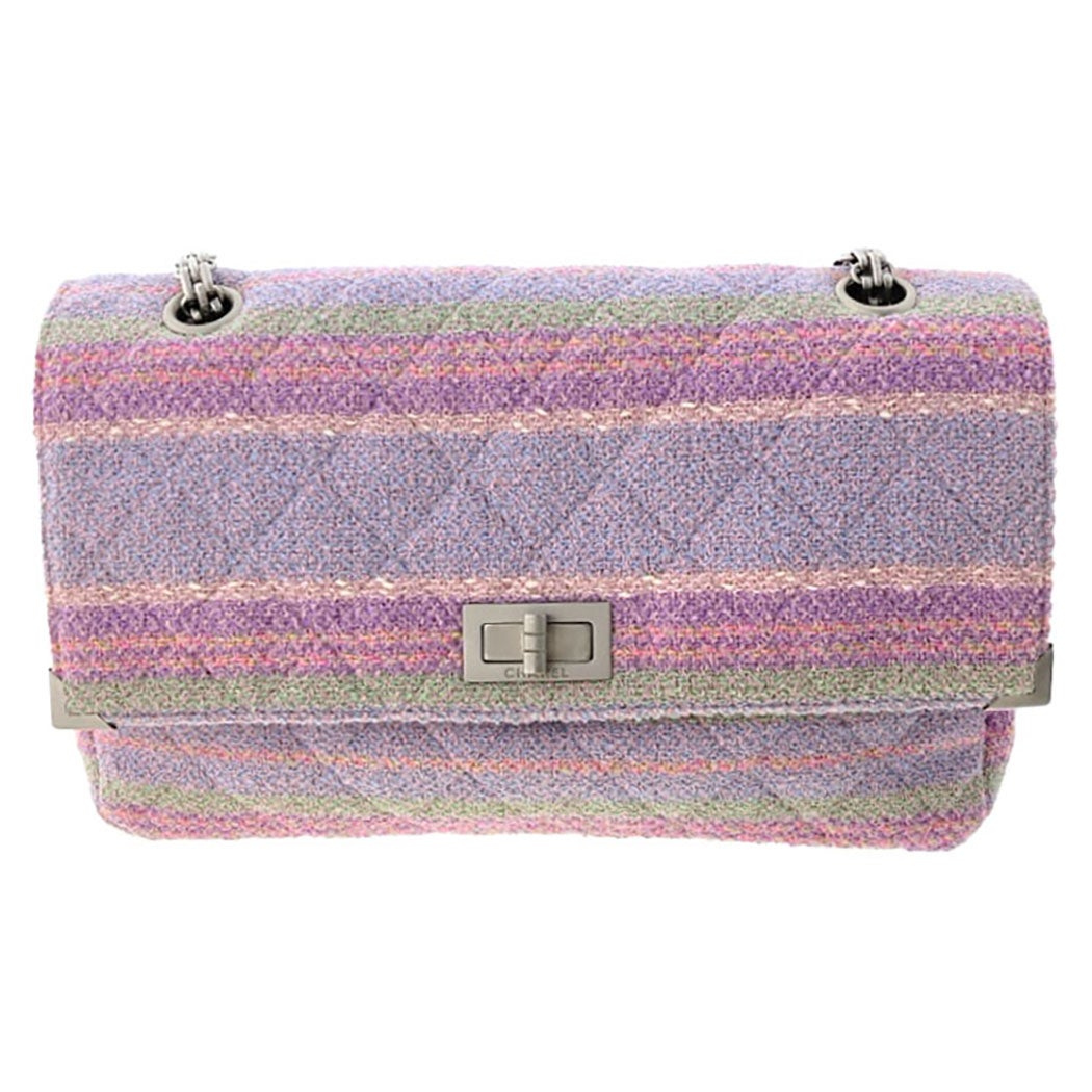 CHANEL チェックCHANEL柄フレアスカート 紫ピンク未使用品 CHANEL マトラッセ 25cm 2.55 チェーンショルダーバッグ ツイード