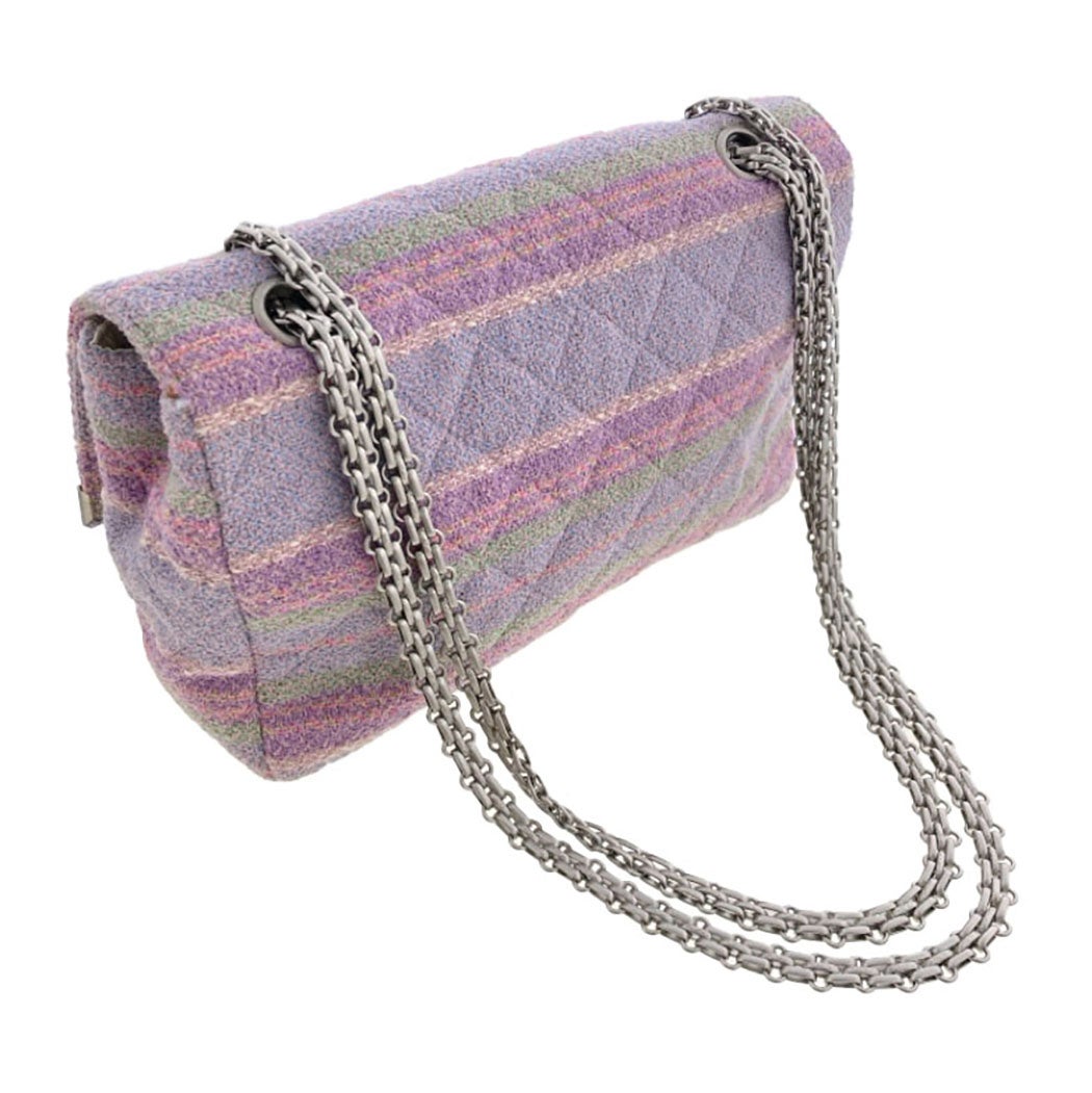 CHANEL マトラッセ 25cm 2.55 チェーンショルダーバッグ ツイード