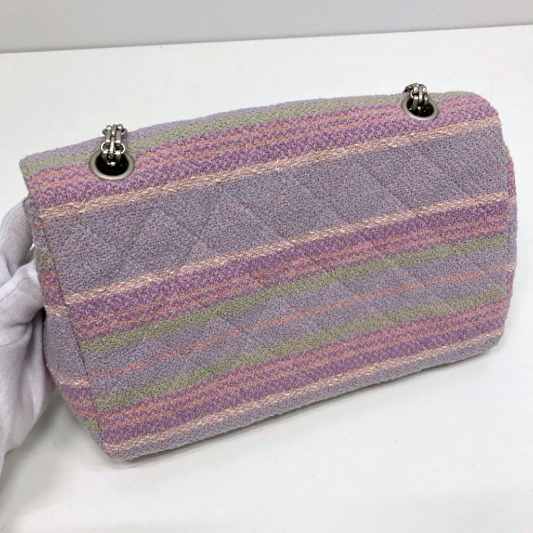 CHANEL マトラッセ 25cm 2.55 チェーンショルダーバッグ ツイード