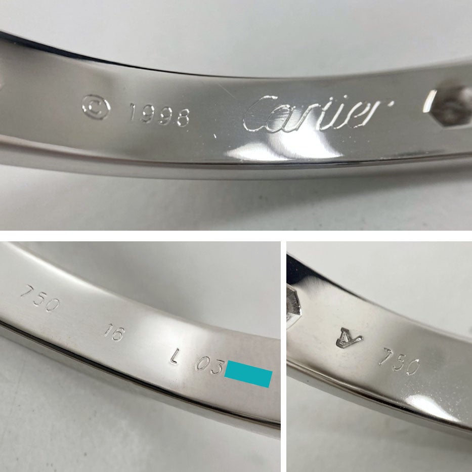Cartier ラブブレスレット #16 750 WG ダイヤモンド ホワイトゴールド