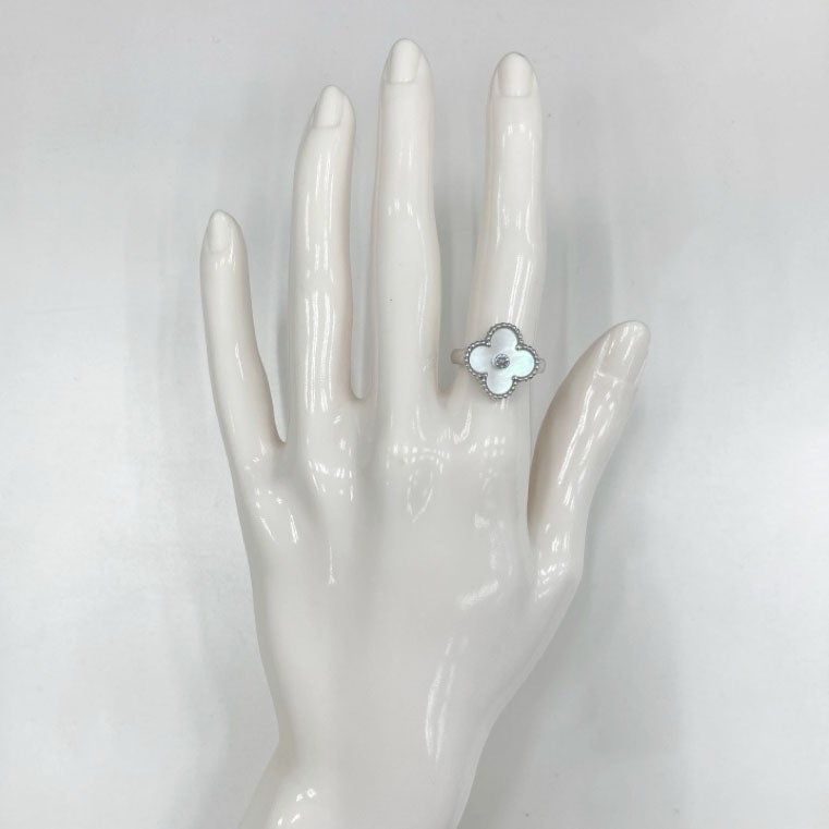 Van Cleef & Arpels ヴィンテージアルハンブラリング #50 10号 750 WG