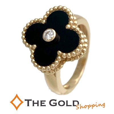Van Cleef & Arpels ヴィンテージアルハンブラリング #50 10号 750 YG