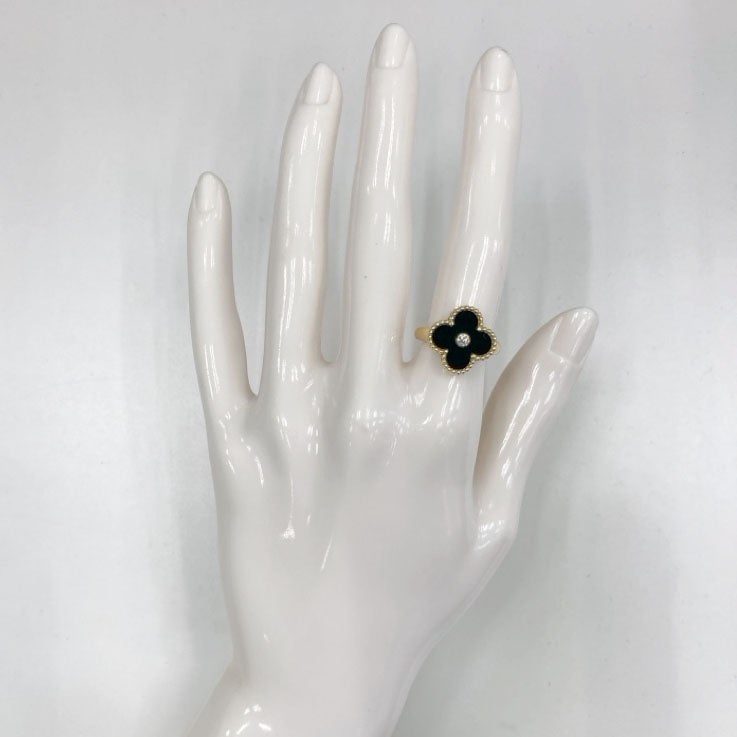 Van Cleef & Arpels ヴィンテージアルハンブラリング #50 10号 750 YG