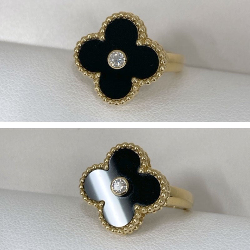 Van Cleef & Arpels ヴィンテージアルハンブラリング #50 10号 750 YG