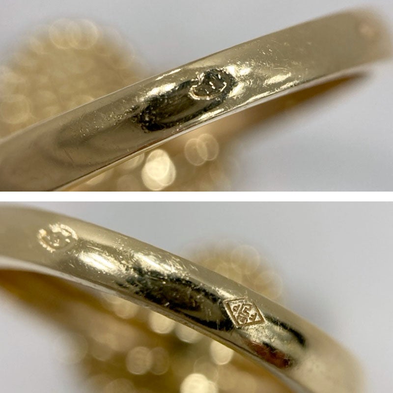 Van Cleef & Arpels ヴィンテージアルハンブラリング #50 10号 750 YG