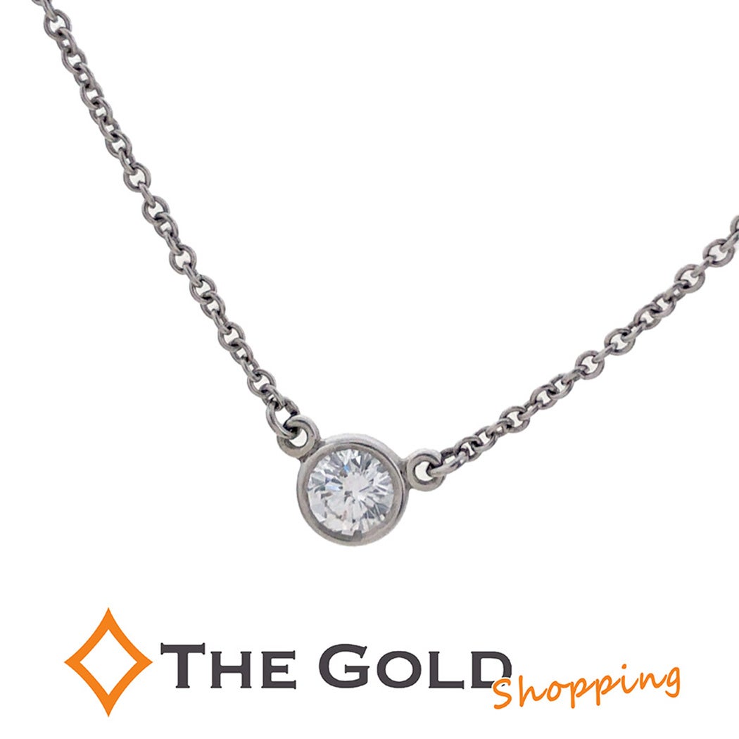 Tiffany&Co. バイザヤードネックレス PT950 41.5cm ダイヤモンド