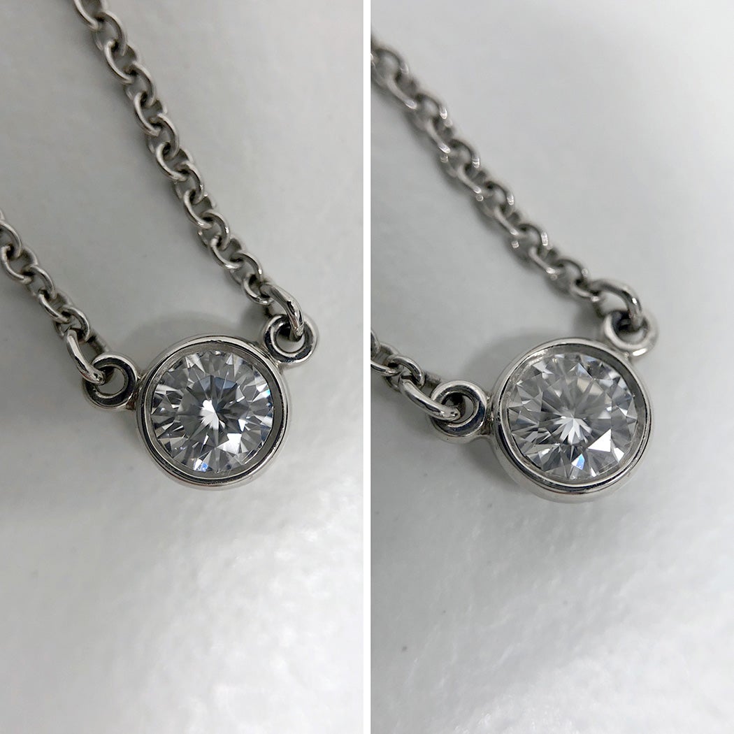 Tiffany&Co. バイザヤードネックレス PT950 41.5cm ダイヤモンド