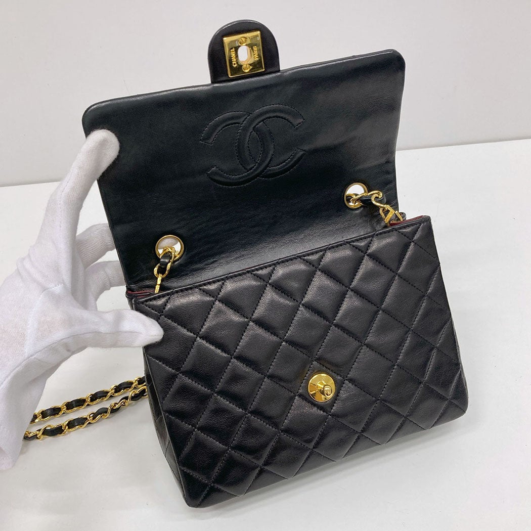 CHANEL マトラッセ 20cm シングルフラップ チェーンショルダーバッグ