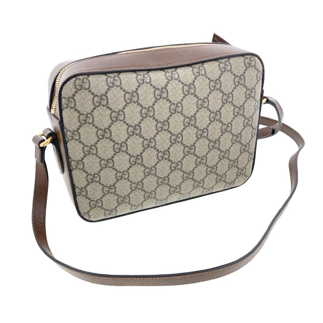 GUCCI ショルダーバッグ 645454 ホースビット GGスプリーム ブラウン系