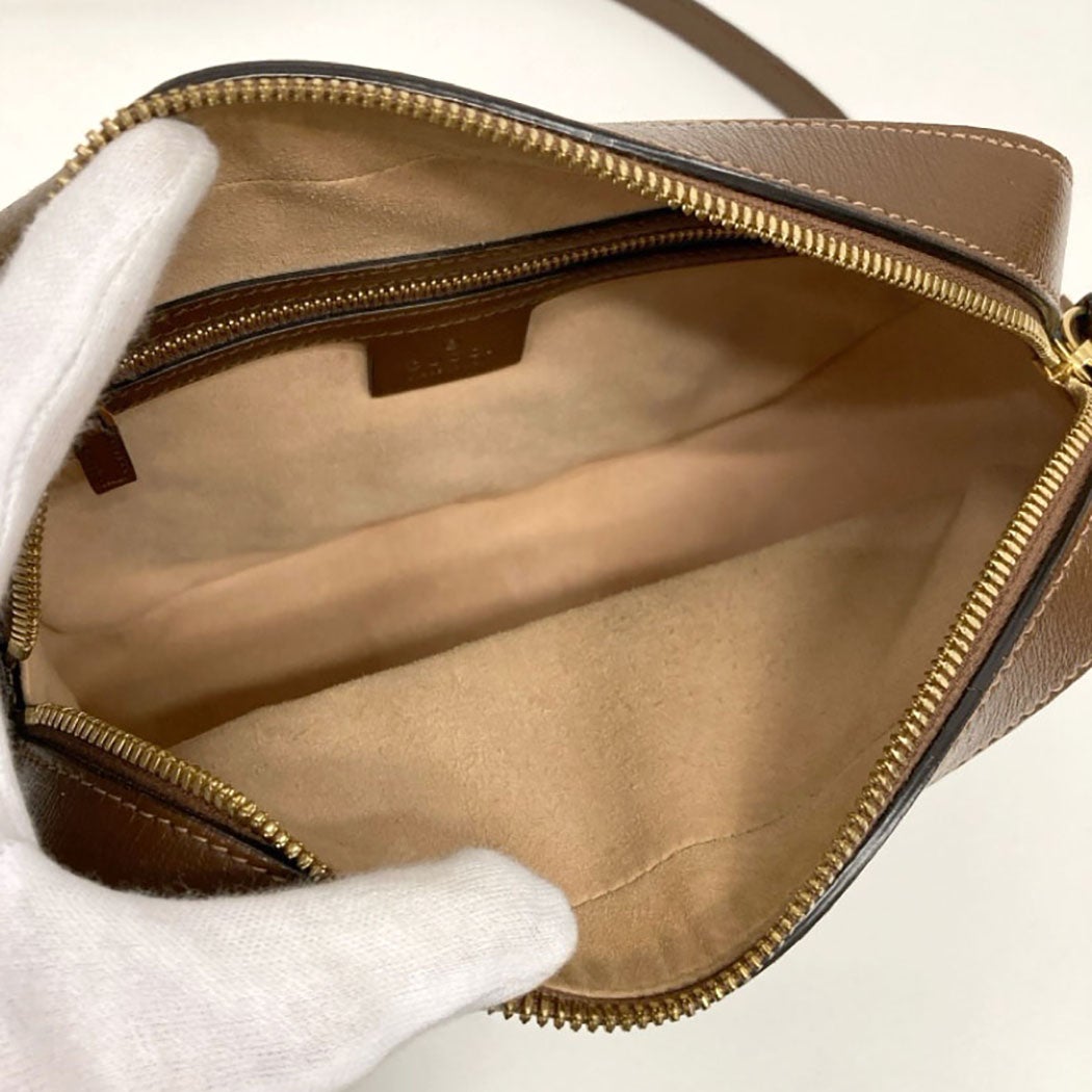 GUCCI ショルダーバッグ 645454 ホースビット GGスプリーム ブラウン系