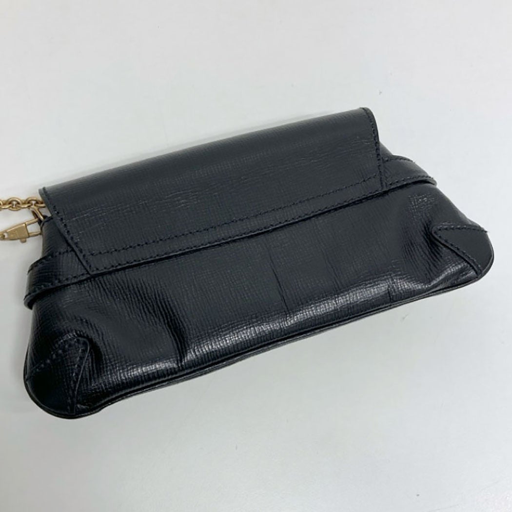 GUCCI チェーンクラッチバッグ 114923 ホースビット ブラック ゴールド