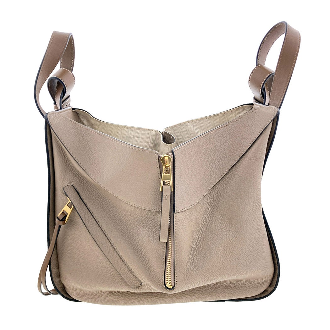 希少カラー超美品　ハンモック スモール ハンドバッグ　ショルダー　バイカラー LOEWE ハンモック スモール ブラウン ベージュ バイカラー