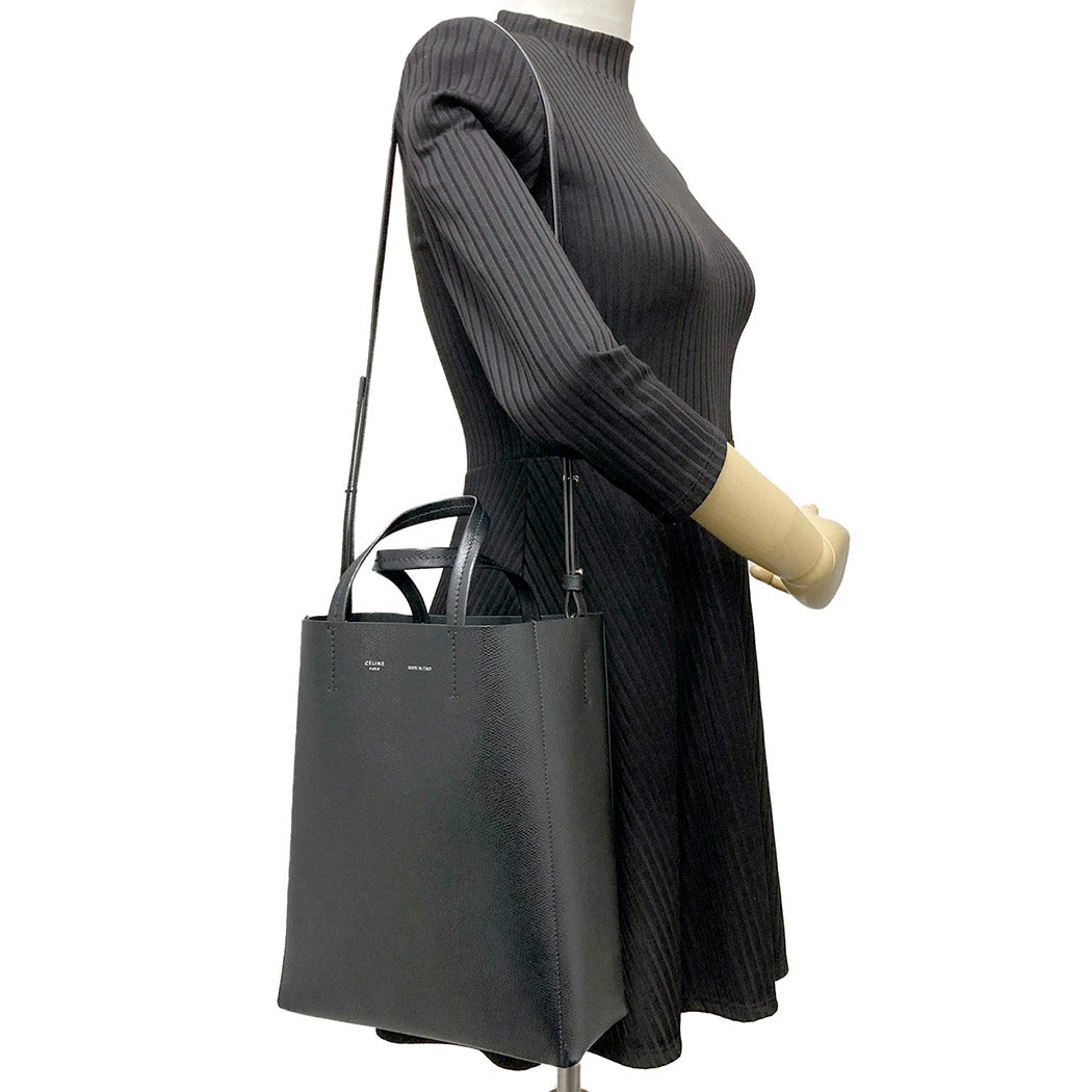 CELINE バーティカルカバスモール ブラック 2WAY トートバッグ