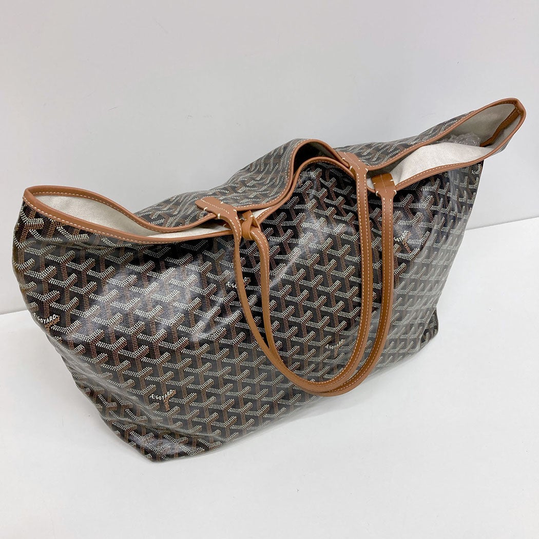 GOYARD サンルイGM ヘリンボーン ブラック ブラウン トートバッグ