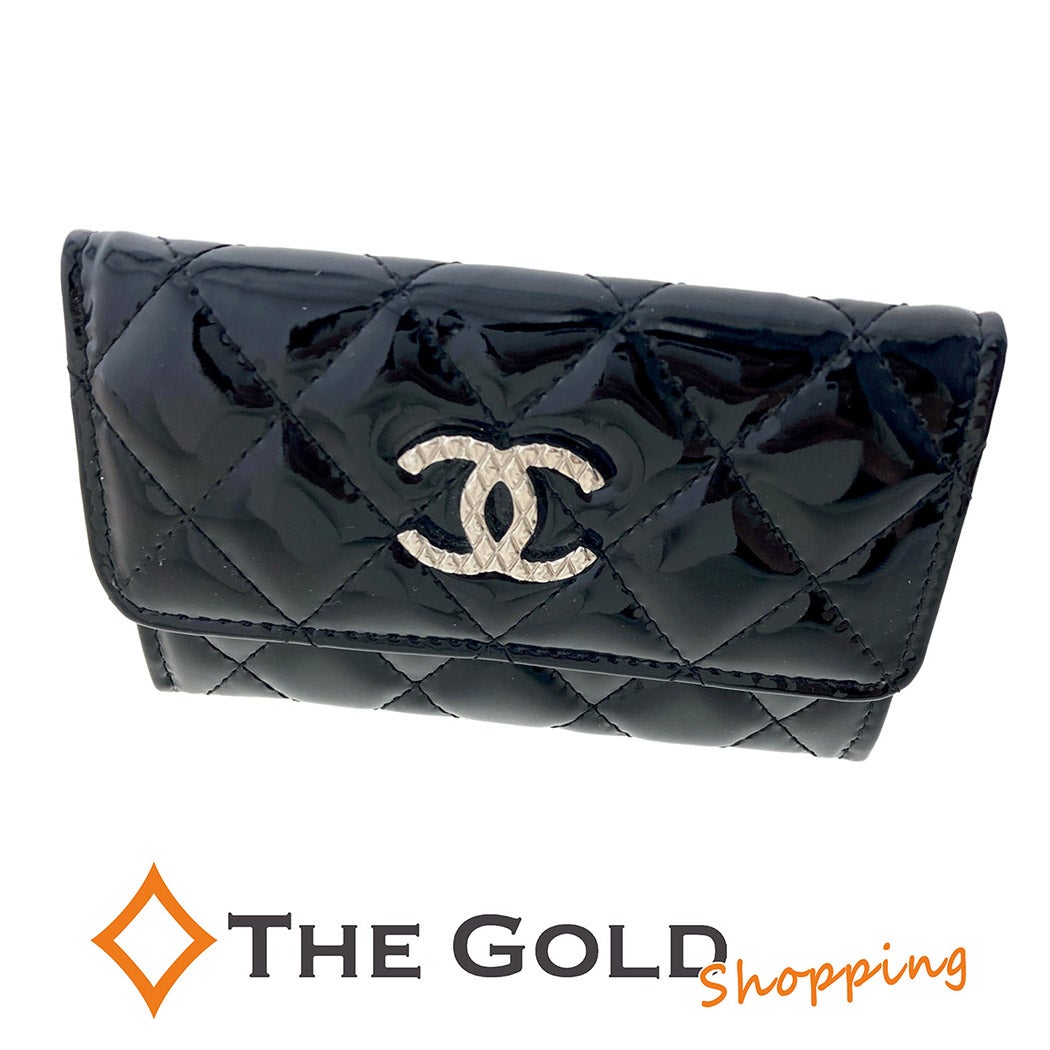 CHANEL カードケース マトラッセ ブリリアント パテントレザー