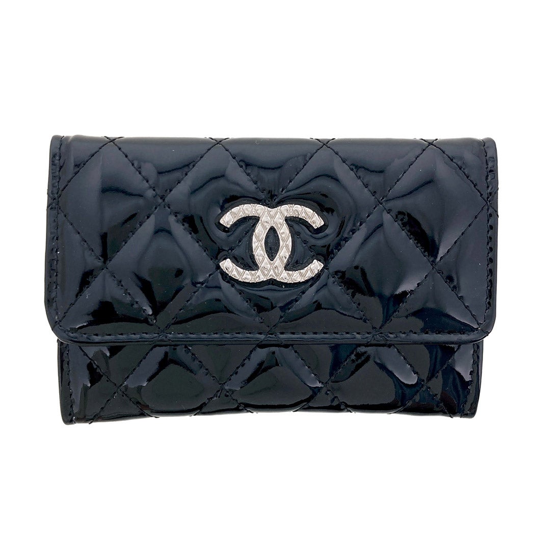 CHANEL カードケース マトラッセ ブリリアント パテントレザー