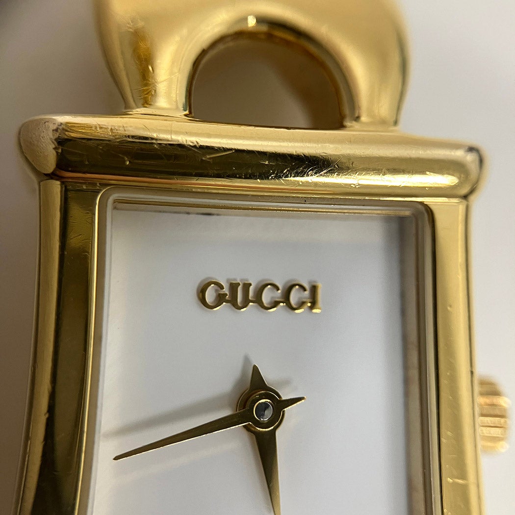 GUCCI チェンジベルトウォッチ 1800L 電池交換済 クォーツ メッキ