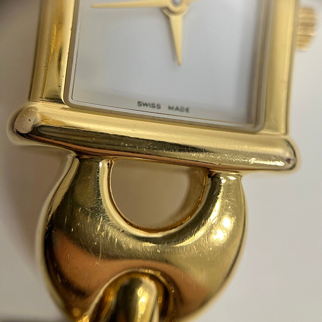 GUCCI チェンジベルトウォッチ 1800L 電池交換済 クォーツ メッキ