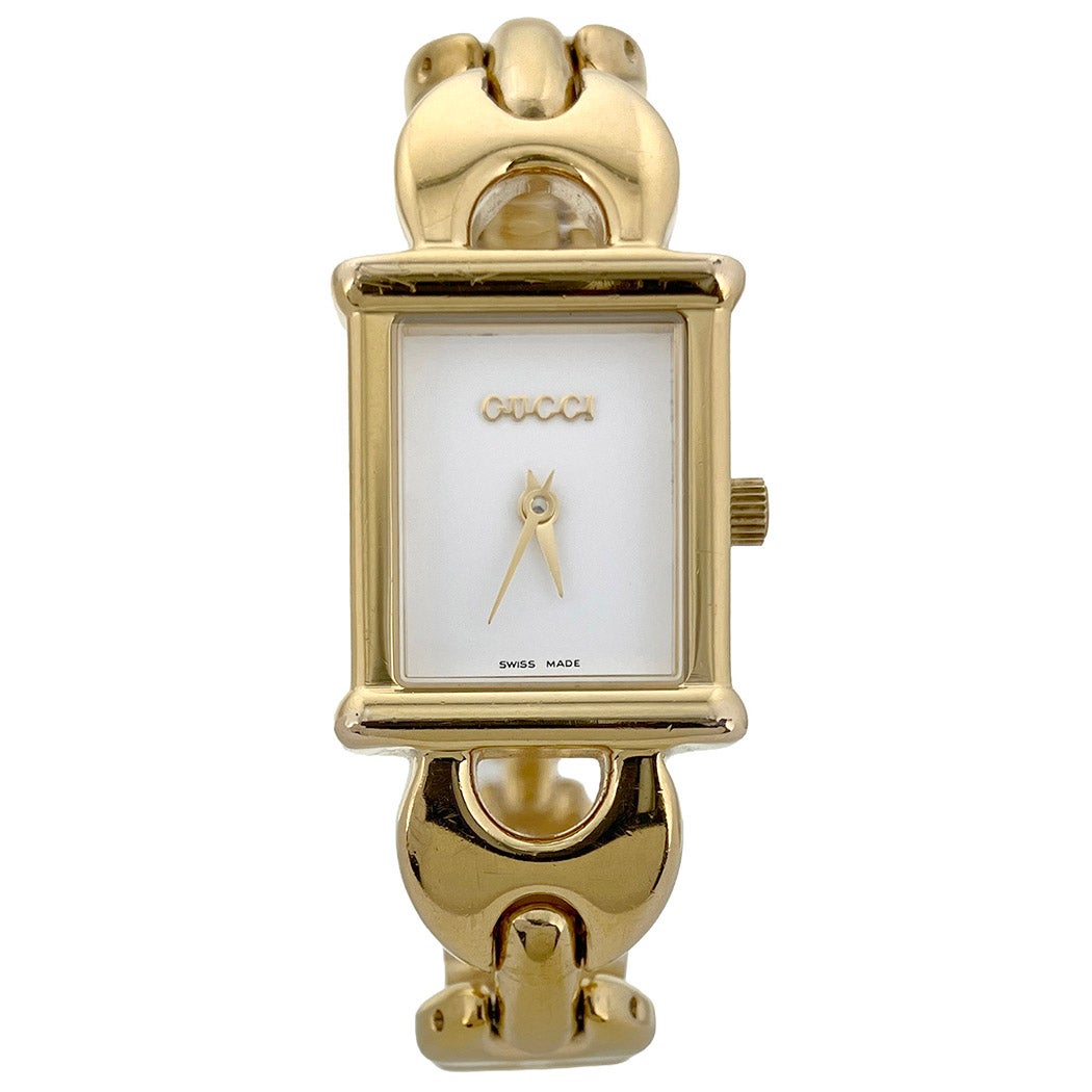 GUCCI チェンジベルトウォッチ 1800L 電池交換済 クォーツ メッキ