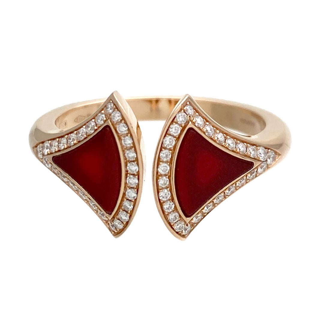 BVLGARI ディーヴァドリームリング #52 12号 750 PG カーネリアン