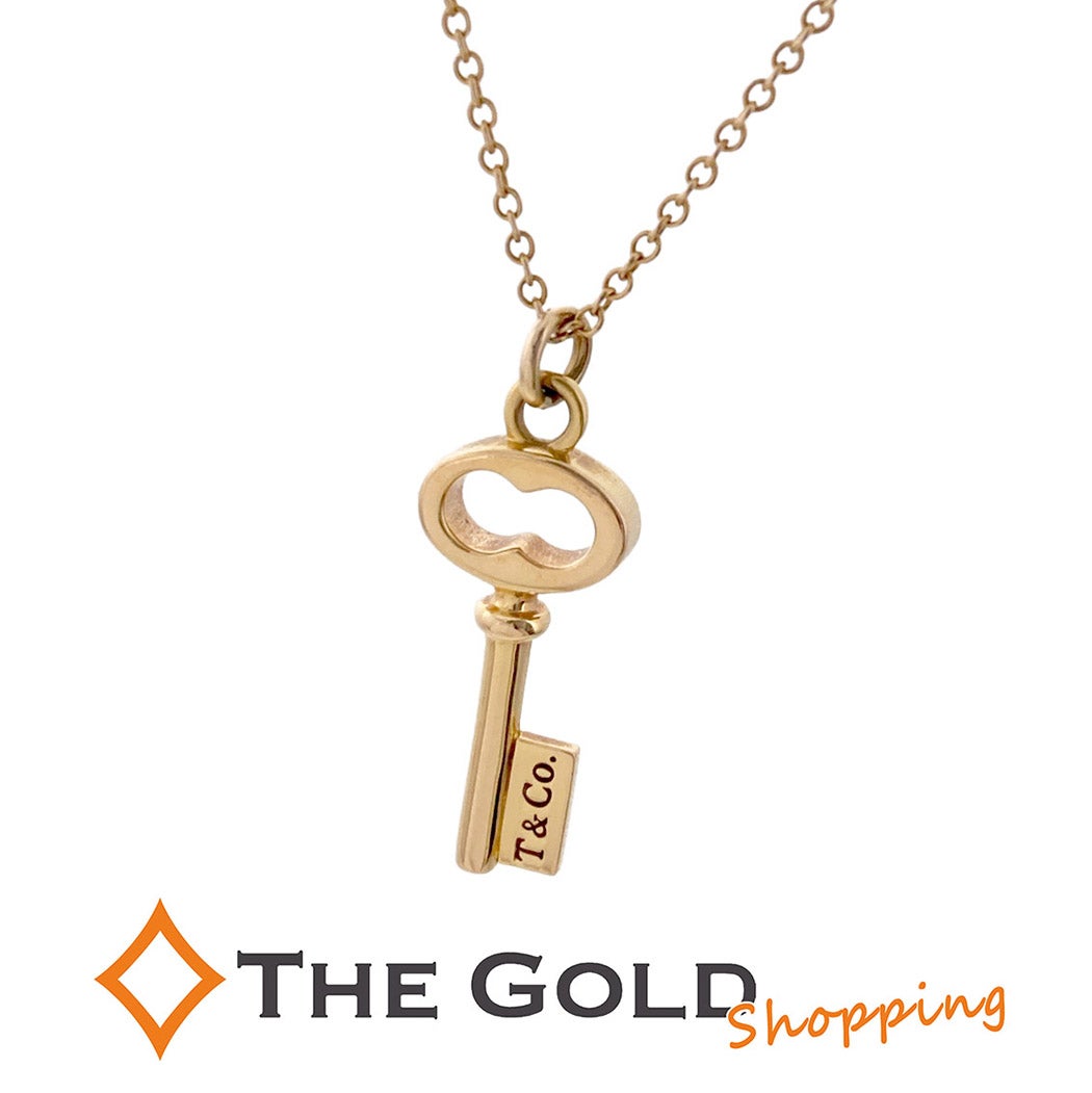 Tiffany & Co. ゴールド鍵モチーフネックレス Tiffany&Co. オーバルキーネックレス 750 YG イエローゴールド