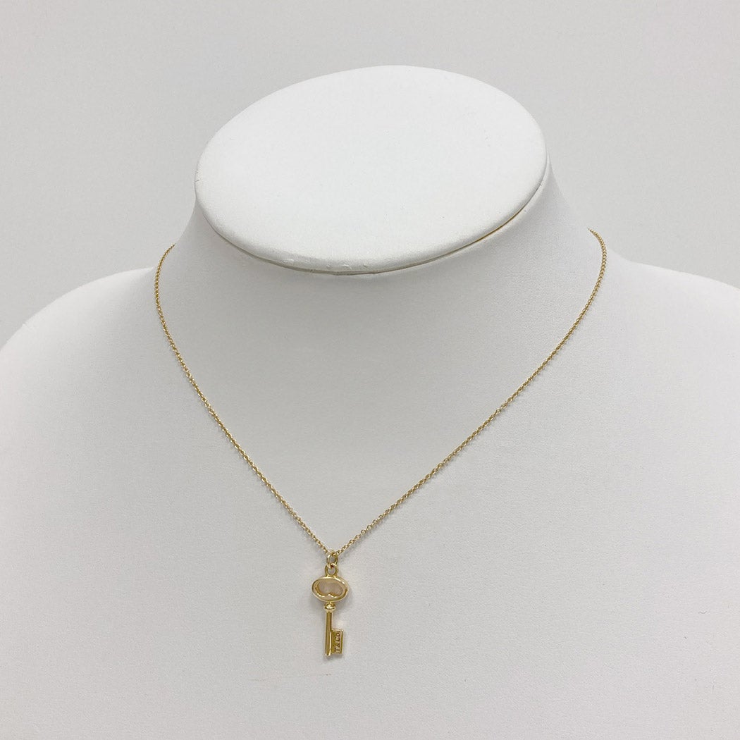 Tiffany&Co. オーバルキーネックレス 750 YG イエローゴールド