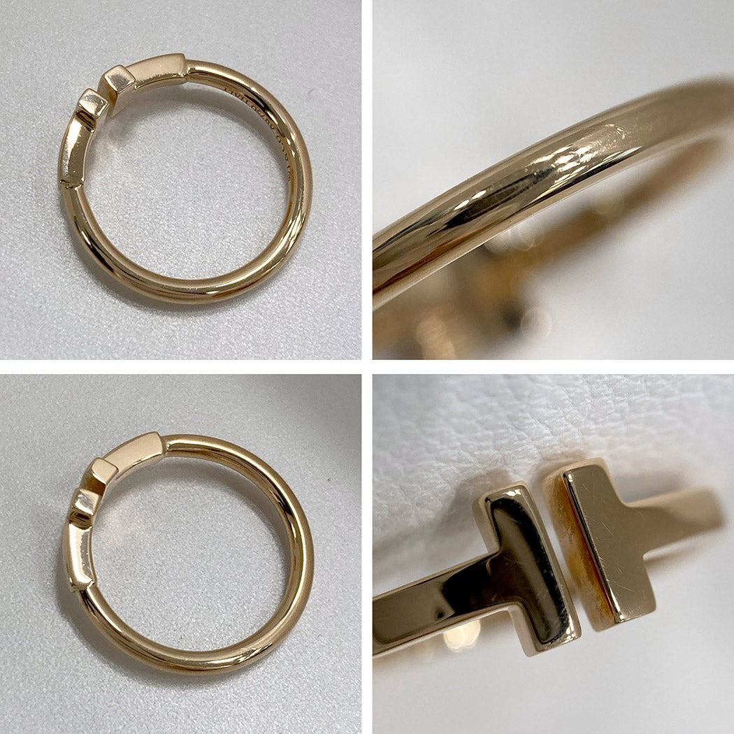 【ニック⭐︎さん専用】 Tiffany Tワイヤー 18K AU750 Mサイズ Tiffany&Co. Tワイヤーリング 9号 750 PG ピンクゴールド レディース