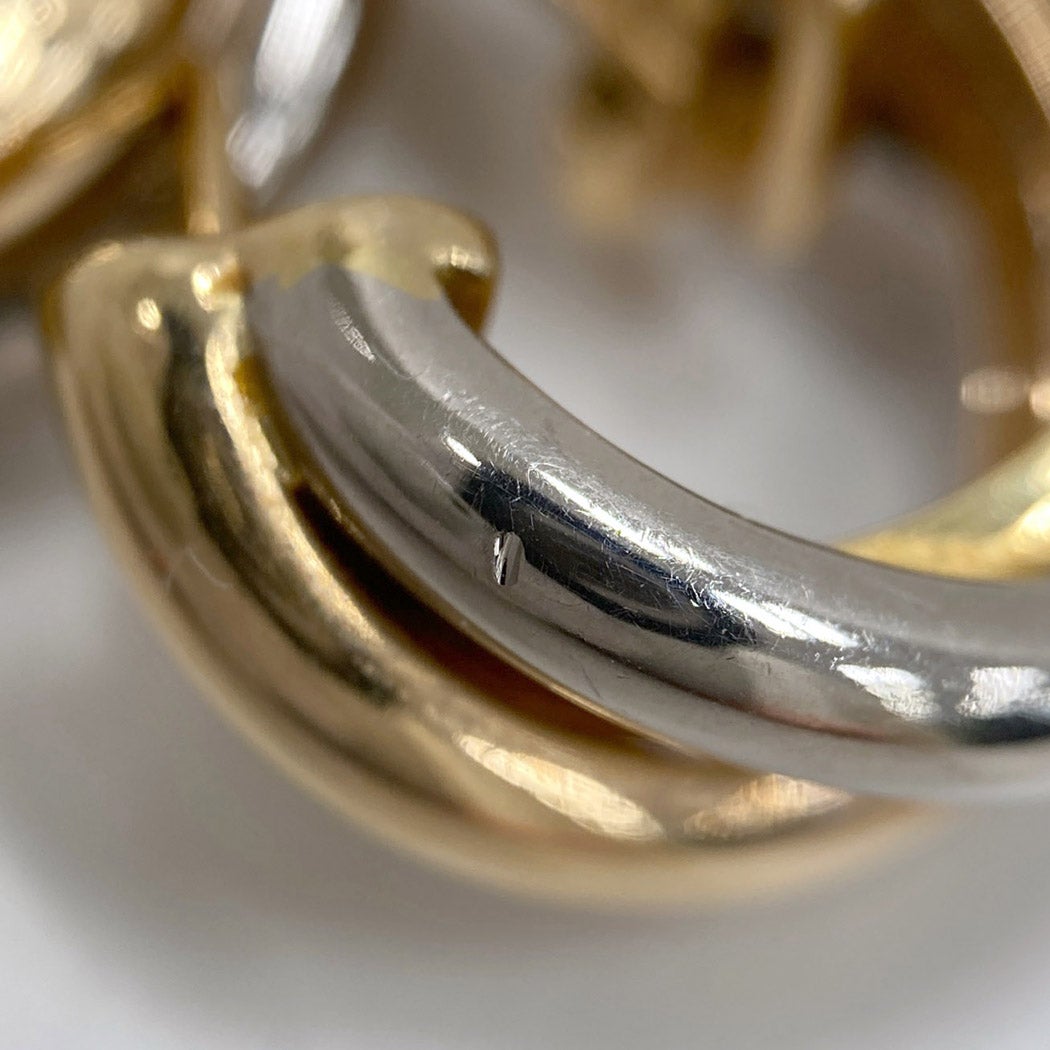 Cartier トリニティ ピアス 750 YG WG PG 3ゴールド ブラック