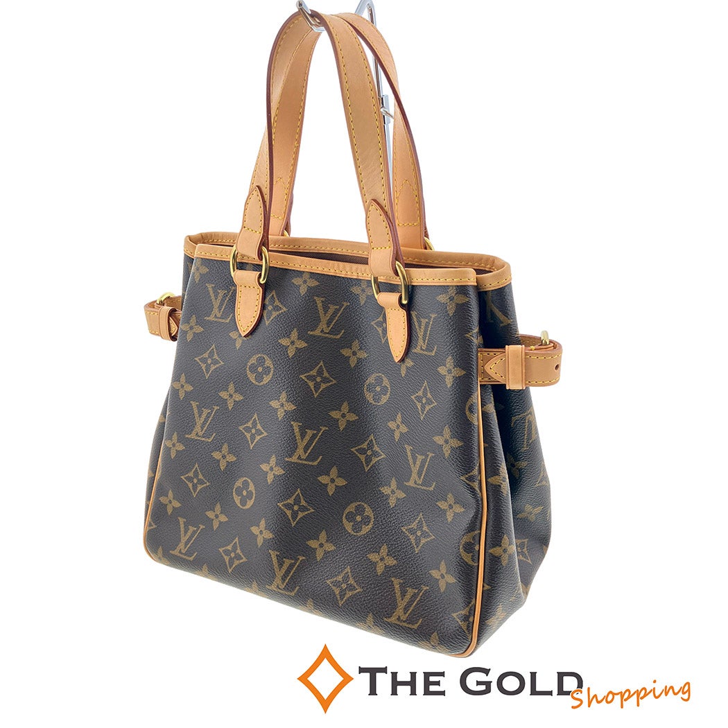 Louis Vuitton トートバッグ ダークブラウン LOUIS VUITTON バティニョール M51156 モノグラム キャンバス ブラウン