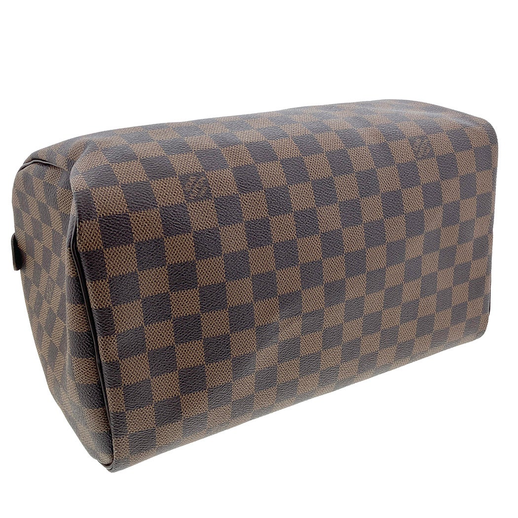 Louis Vuitton ボストンバッグ ダークブラウン 保存袋付き LOUIS VUITTON スピーディ30 N41531 ダミエ エベヌ ブラウン ミニ